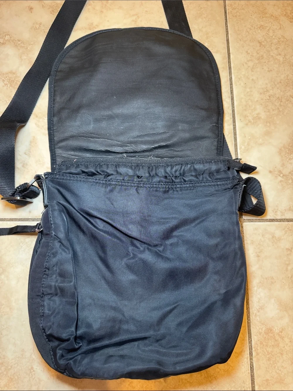 lululemon athletica Black Crossbody Bag with Front Flap
